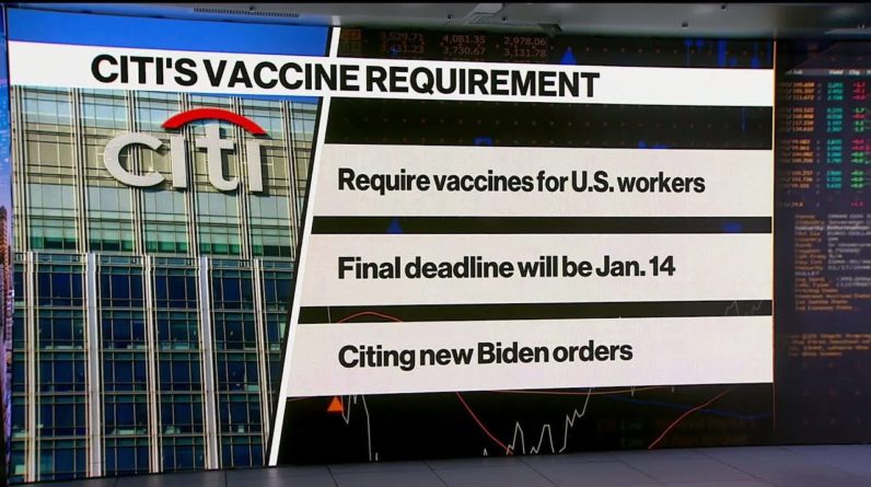 Citi Requires Vaccines for All U.S. Workers