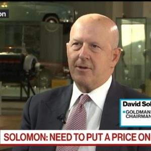 Goldman Sachs CEO Solomon Says a Price Must Be Put on Carbon