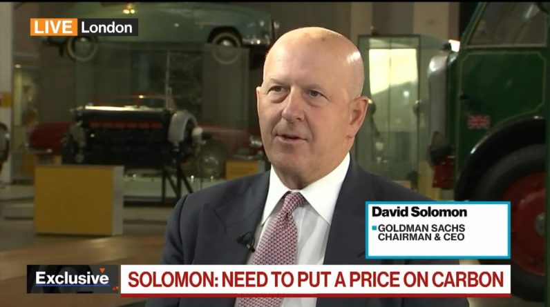 Goldman Sachs CEO Solomon Says a Price Must Be Put on Carbon