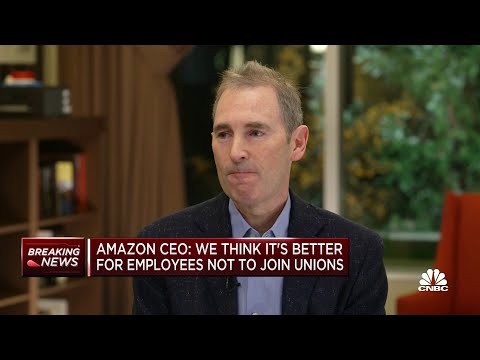 Amazon CEO Andy Jassy: Employees are better off not joining a union