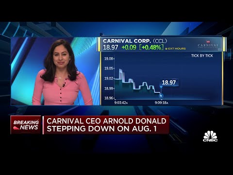 Carnival CEO Arnold Donald stepping down, COO Josh Weinstein to become new chief
