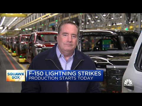 Ford kicks off production of electric F-150 Lightning pickup