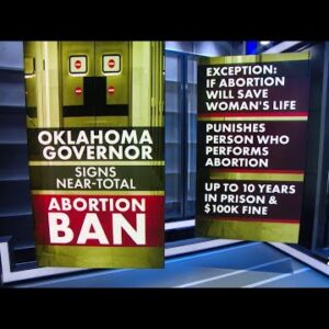 Oklahoma governor signs law banning abortions