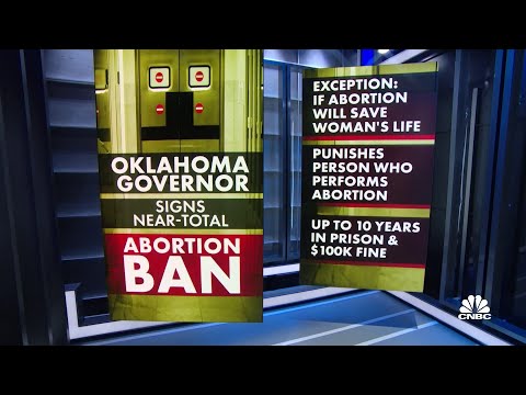 Oklahoma governor signs law banning abortions