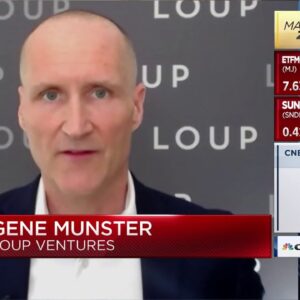 We're still 50% in cash, and I wish we would've stayed at 70%, says Loup Ventures' Gene Munster