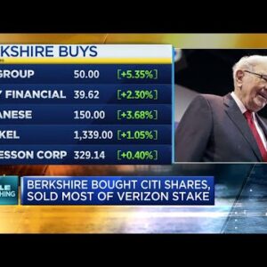 Berkshire Hathaway snaps up shares of Citi, sells most of Verizon stake