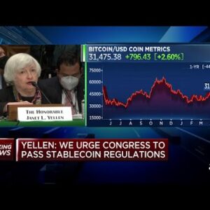 'There are many risks associated with cryptocurrencies,' says Janet Yellen