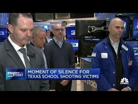 New York Stock Exchange holds moment of silence for Texas school shooting victims