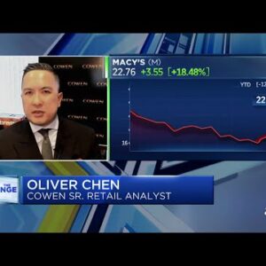 The customer is going out again, says Cowen's Oliver Chen