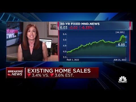 Home sales drop 3.4% in May as mortgage rates rise