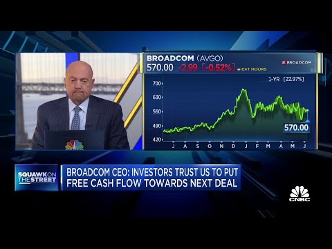 Jim Cramer explains why it's not a good idea to sell Broadcom shares