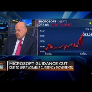 Jim Cramer weighs in on Microsoft's fourth-quarter guidance cut
