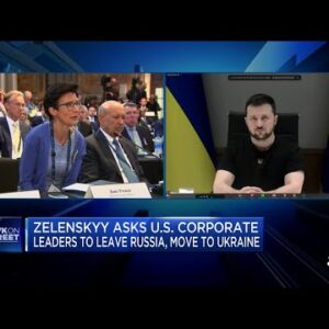U.S. corporate leaders pose questions to Ukrainian President Zelenskyy at Yale Summit