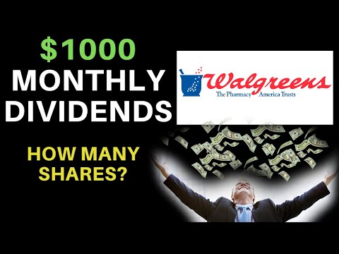 How Many Shares Of Stock To Make $1000 A Month? | Walgreens Boots Alliance (WBA)
