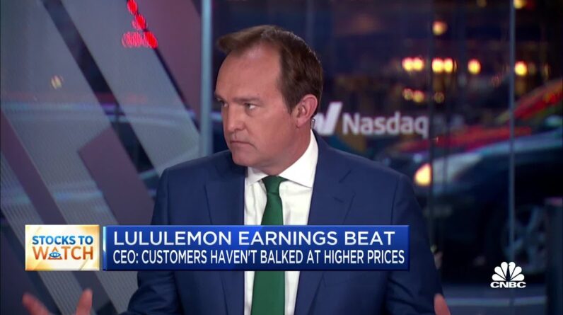 Lululemon CEO says customers have not balked at higher prices, company beats earnings estimates