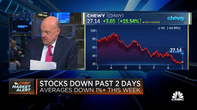 Cramer’s Mad Dash: People betted on a shortfall with Chewy and didn't get it
