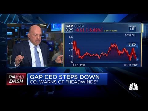 Cramer’s Mad Dash: Gap CEO departure spurring 'fire drill' over stock