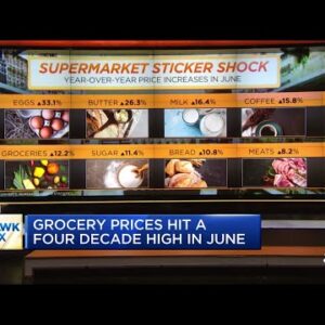 Grocery prices hit a four-decade high in June