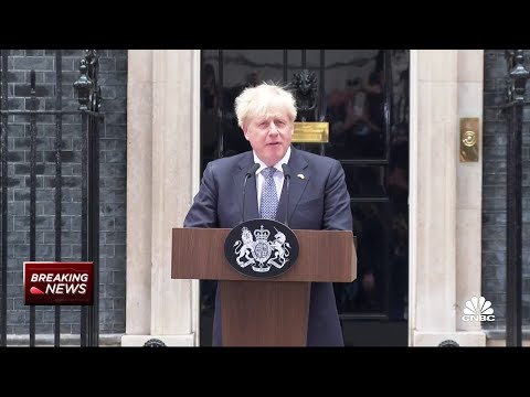 UK PM Boris Johnson announces resignation, will serve until new leader appointed