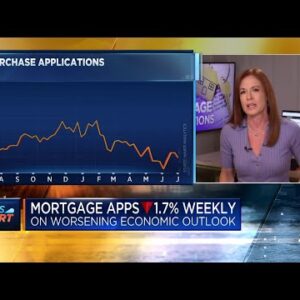Mortgage applications are down 1.7% weekly