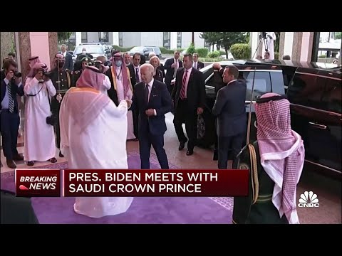 President Joe Biden arrives in Saudi Arabia, meets Crown Prince